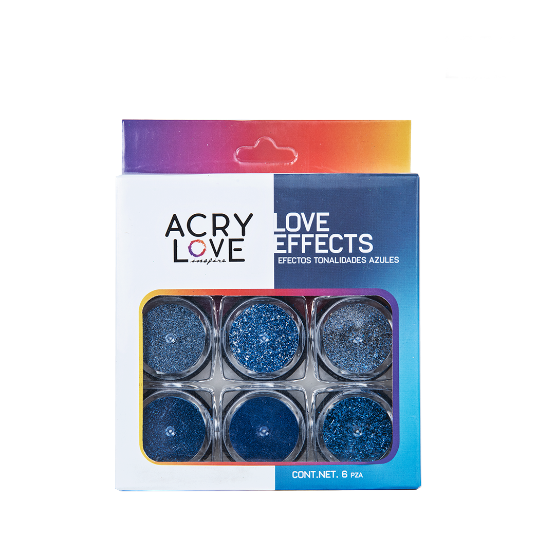 EFECTOS MIX AZULES SET 6pz