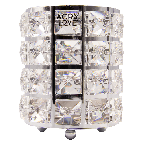 PORTA PINCEL FANCY GLASS PLATA
