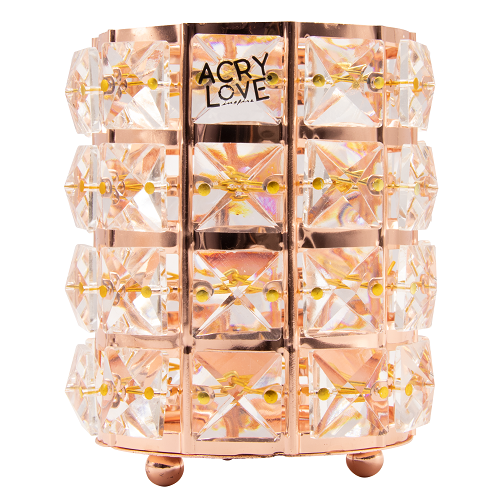 PORTA PINCEL FANCY GLASS ORO ROSA