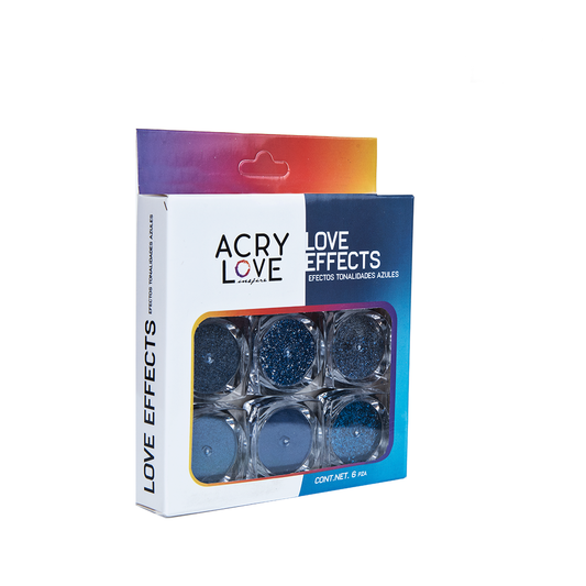 EFECTOS MIX AZULES SET 6pz