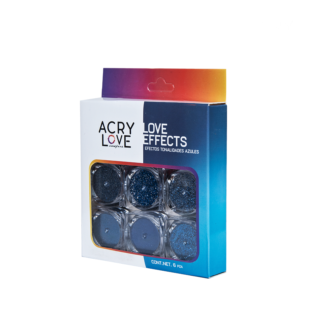 EFECTOS MIX AZULES SET 6pz