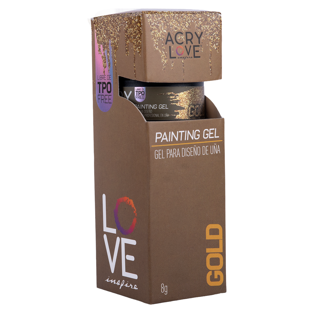 ACRY LOVE PAINTING GEL GOLD 8G (Gel solido para Diseño)