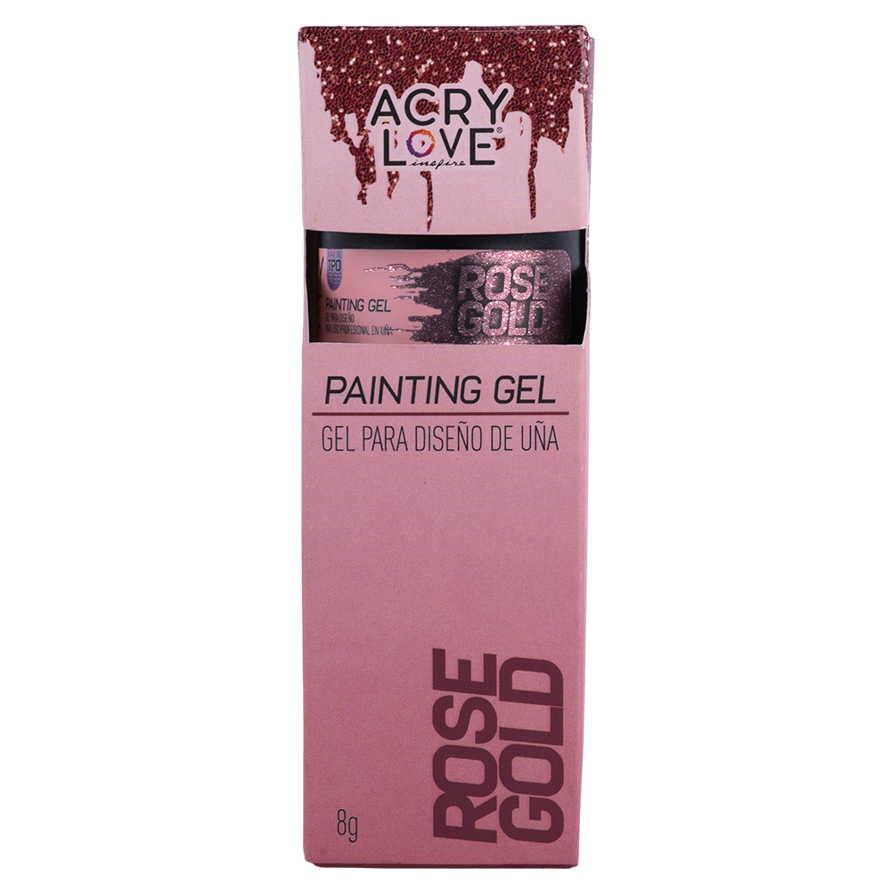 ACRY LOVE PAINTING GEL ROSE GOLD 8G (Gel solido para Diseño)