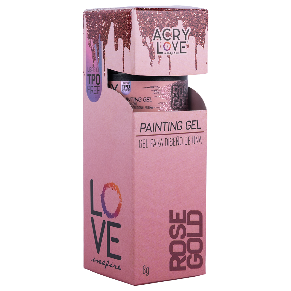 ACRY LOVE PAINTING GEL ROSE GOLD 8G (Gel solido para Diseño)