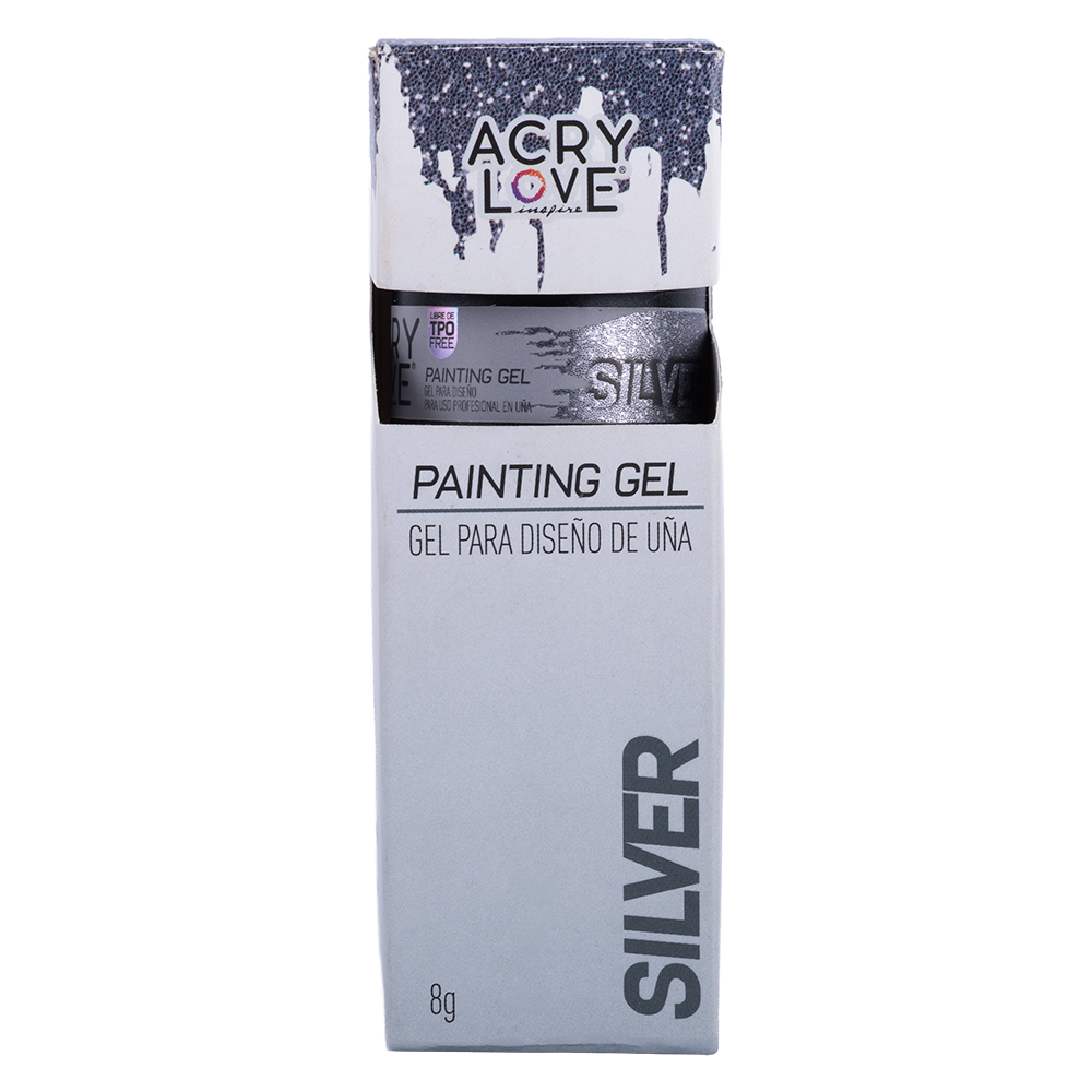 ACRY LOVE PAINTING GEL SILVER 8G (Gel solido para Diseño)